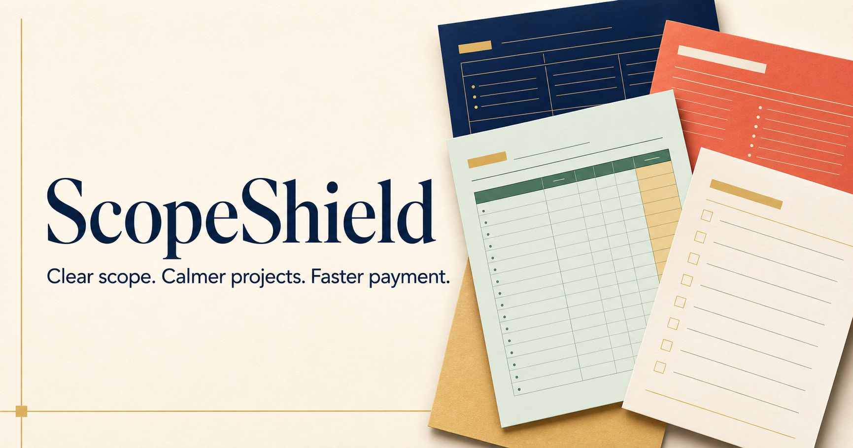 ScopeShield - Clear scope. Calmer projects. Faster payment.